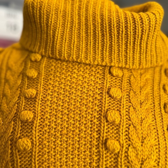 Talbots Mustard Cowl Neck Sweater - Picture 2 of 8